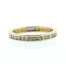 14k Yellow Gold 1.4ct Diamond Eternity Men's Ring Band Size 8.5