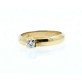 14k Yellow Gold .20ct Diamond Solitaire Ladies Ring Size 5.5