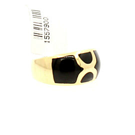 14K Yellow Gold Onyx Ladies Ring Size 7.5