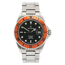 GROVANA Diver Automatic Black Dial Stainless Steel Men's Watch 1571.2