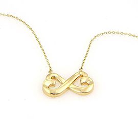 Tiffany & Co. Picasso 18k Yellow Gold Double Loving Hearts Pendant & Chain