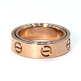 Cartier Love Secret 18k Rose Gold 5.5mm Band Ring Size 48-US 4.5