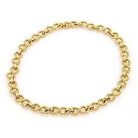 Tiffany & Co. 18k Yellow Gold Infinity Style Wire Link Necklace