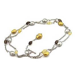 Roberto Coin Diamond & Gems 18k Two Tone Gold Double Strand Beaded Necklace