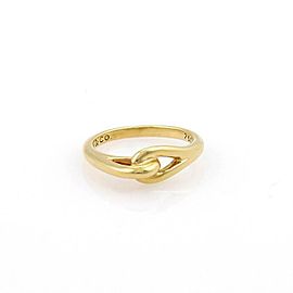 Tiffany & Co. 18k Yellow Gold Double Loop Interlaced Band Ring Size 6