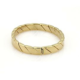 Tiffany & Co. 18k Yellow Gold Oval Hinged 8mm Wide Bangle Bracelet