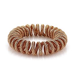 Roberto Coin 18k Rose Gold Basket Weave 16mm Coiled Stretch Bracelet