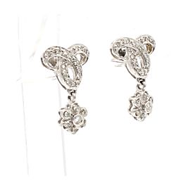 Fine Estate 14k White Gold Diamond Earrings