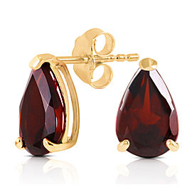 3.15 CTW 14K Solid Gold Stud Earrings Natural Garnet