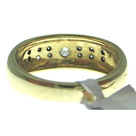 14K YELLOW GOLD DIAMOND MENS RING SIZE 7.25