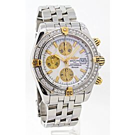 BREITLING Chronomat Evolution Steel 18k Automatic White MOP 44mm Watch