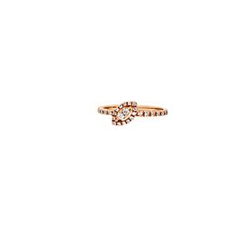 18k Rose Gold Diamond Evil Eye Ring