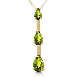 1.71 CTW 14K Solid Gold Earth's Answer Peridot Necklace