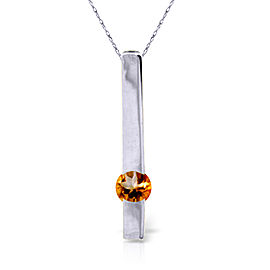 0.25 CTW 14K Solid White Gold Necklace Naturalcitrine