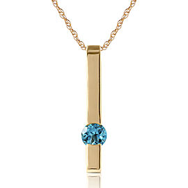 0.25 CTW 14K Solid Gold Look At Me Blue Topaz Necklace