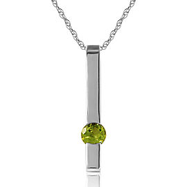 0.25 CTW 14K Solid White Gold Listen To Yourself Peridot Necklace