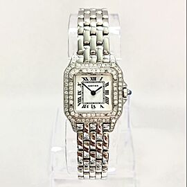 CARTIER PANTHERE 22mm Quartz Steel DIAMOND Bezel & Case Watch