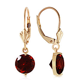 3.1 CTW 14K Solid Gold Prettygirl Garnet Earrings