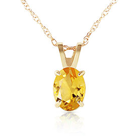 0.85 CTW 14K Solid Gold Edge Of Reason Citrine Necklace