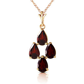 1.5 CTW 14K Solid Gold Vine Burst Garnet Necklace