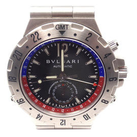 Bulgari Bvlgari Diagono Professional GMT40SVD SS Automatic Mens Watch