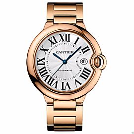 Cartier w69006z2 Ballon Bleu 18Kt Rose Gold Bracelet 42mm Watch