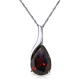 4.7 CTW 14K Solid White Gold Necklace Shape Natural Garnet