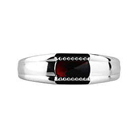 Baccarat Jewelry Louxor Sterling Silver Red Mirror Large Bracelet