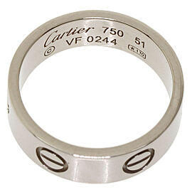 CARTIER 18K white Gold love Ring US 5.5 QJLXG-1488