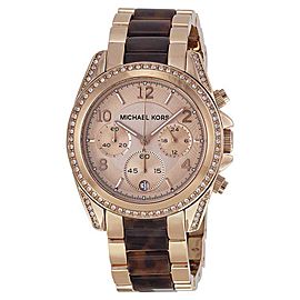 Michael Kors MK5859 Blair Rose Gold Dial Rose Gold Chronograph 39mm Womens Watch