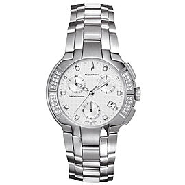 Bulova 26E05 White Dial Diamond Stainless Steel Chronograph 40mm Mens Watch