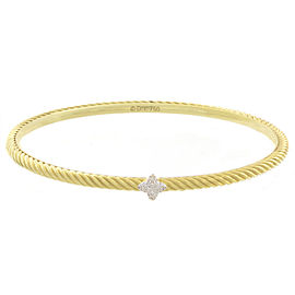 David Yurman 18K Yellow Gold and Diamond Cuff Bracelet