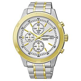 Seiko SKS432 Two-Tone Chronograph Quartz 43mm Mens Watch