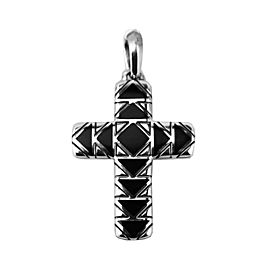 David Yurman 925 Sterling Silver Frontier Cross Nevada Silk Pendant