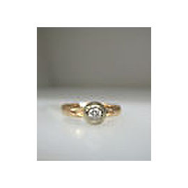 14K YELLOW GOLD LADIES DIAMOND BAND RING SIZE 6.5