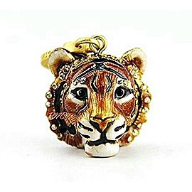 JAY STRONGWATER CHARMING SUPER RARE IAN AMBER TIGER HEAD CHARM SWAROVSKI BOX USA