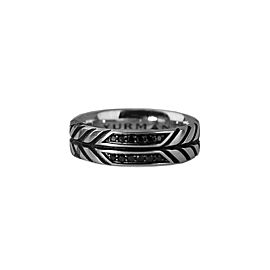 David Yurman ST Sterling Silver Diamond Ring Size 10