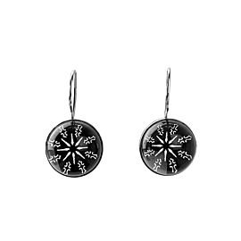 BACCARAT JEWELRY ROCKMANTIC ECLIPSE WIRE EARRINGS STERLING SILVER NEW FRANCE