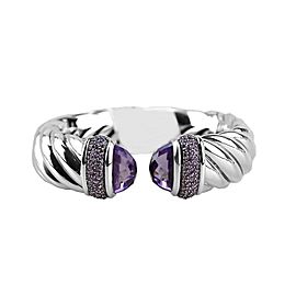 DAVID YURMAN AMAZING STERLING SILVER WAVERLY 18 MM BRACELET AMETHYST