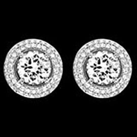 18K White Gold Diamond Earrings