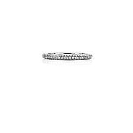 18K White Gold Diamond Wedding Ring Size 6.5