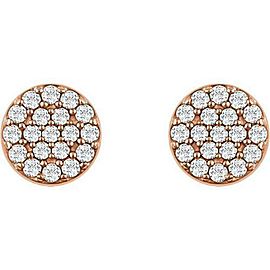 14K Rose Gold Diamond Earrings