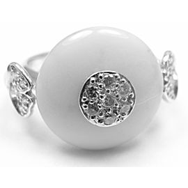 Carrera Y Carrera 18k White Gold Ginkgo Diamonds & Kogolong Ring