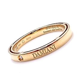 Damiani Brad Pitt 18k Yellow Gold Diamond 3mm Band Ring Sz 10.5