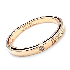 Damiani Brad Pitt 18k Yellow Gold Diamond 3mm Band Ring Sz 10