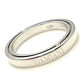 Damiani Brad Pitt Platinum 4 Diamond 3mm Band Ring Sz 7