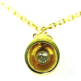 18k Yellow Gold .38ct Diamond Slider 16" Necklace