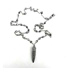 JOHN HARDY STERLING SILVER LEGENDS NAGA PENDANT PYRITE NECKLACE 28"