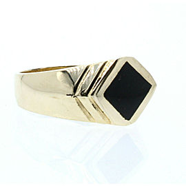 ESTATE 14k Yellow Gold Onyx ring 9.4 Grams Size 10