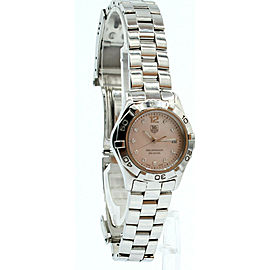 Ladies Tag Heuer Aquaracer Pink Mother of Pearl and Diamond dial Watch WAF141A